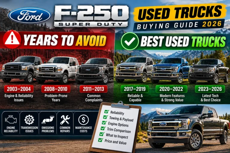Ford F-250 years to avoid and best used trucks buying guide for 2026, comparing model years, reliability, and common problems.