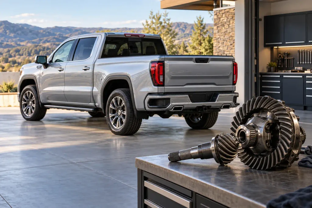 GMC Sierra 1500 gear ratio chart concept with pickup and rear differential parts