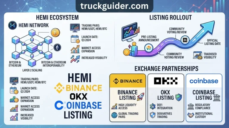 hemi binance okx coinbase listing reference infographic