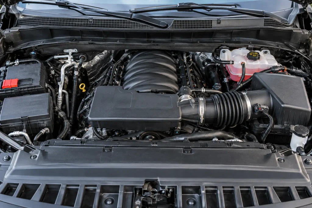 L87 sensor location diagram reference showing the GM 6.2L V8 engine bay