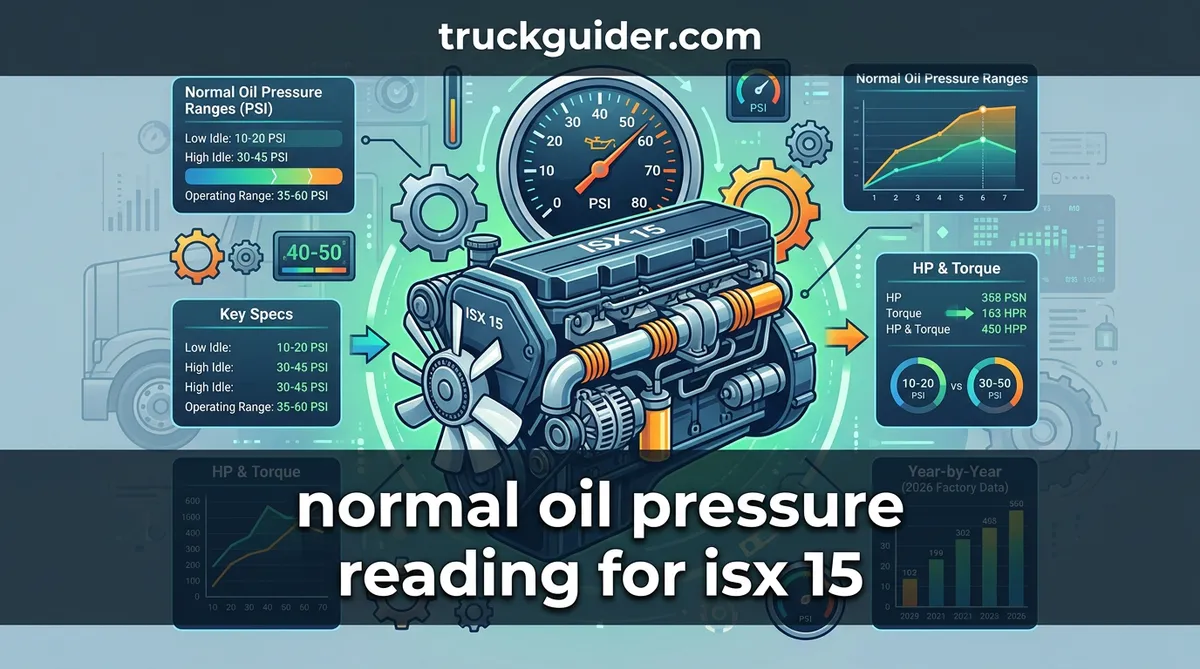 normal oil pressure reading for isx 15