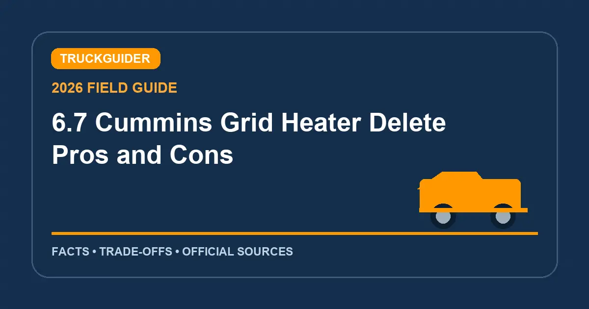 6.7 Cummins Grid Heater Delete Pros and Cons (2026): Cold-Start Guide