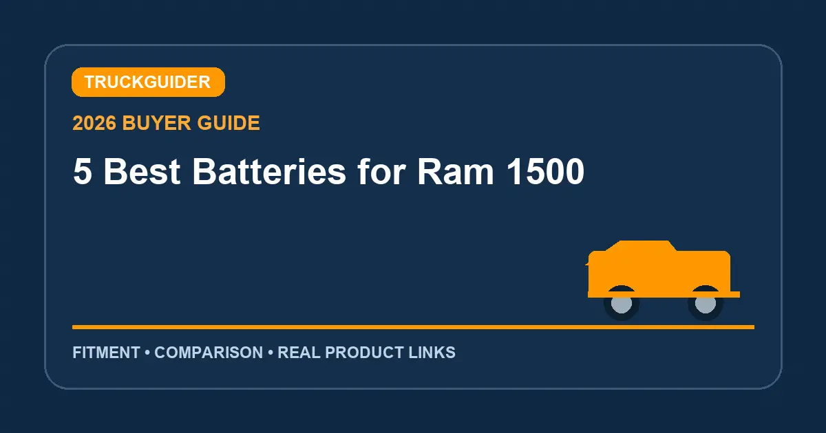 5 Best Batteries for Ram 1500 (2026): Fitment Picks