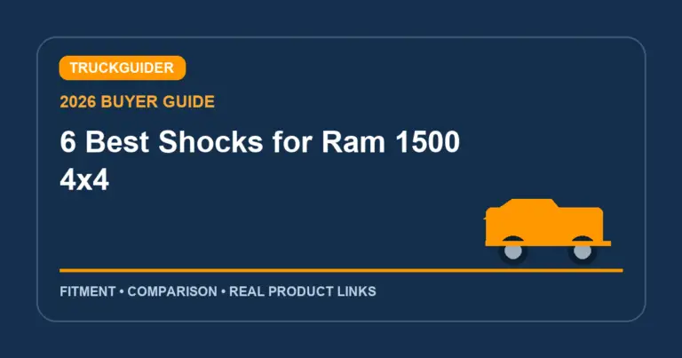 6 Best Shocks for Ram 1500 4x4 (2026): Fitment Picks