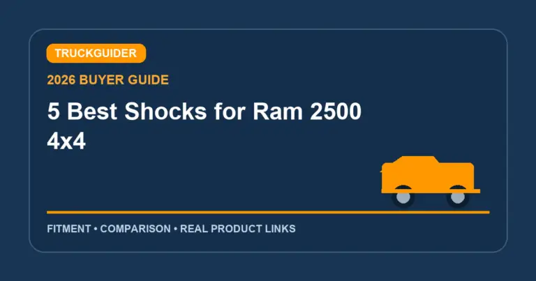 5 Best Shocks for Ram 2500 4x4 (2026): Fitment Picks