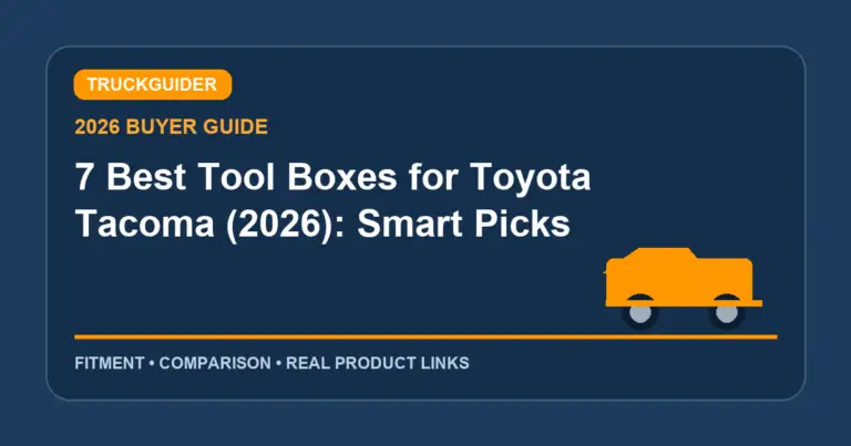7 Best Tool Boxes for Toyota Tacoma (2026): Smart Picks