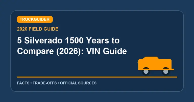 5 Silverado 1500 Years to Compare (2026): VIN Guide