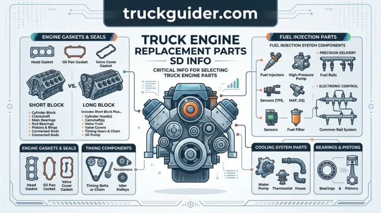 truck engine replacement parts sd info reference infographic